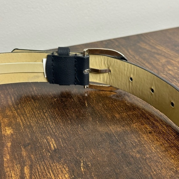 NWOT Stone Mountain Black Leather Belt Bag fanny pack size small - Picture 7 of 11